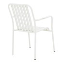 Πολυθρόνα Vista pakoworld στοιβαζόμενη αλουμίνιο σε λευκή απόχρωση 62x60x84εκ