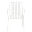 Πολυθρόνα Vista pakoworld στοιβαζόμενη αλουμίνιο σε λευκή απόχρωση 62x60x84εκ