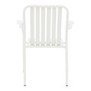 Πολυθρόνα Vista pakoworld στοιβαζόμενη αλουμίνιο σε λευκή απόχρωση 62x60x84εκ