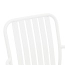 Πολυθρόνα Vista pakoworld στοιβαζόμενη αλουμίνιο σε λευκή απόχρωση 62x60x84εκ