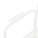 Πολυθρόνα Vista pakoworld στοιβαζόμενη αλουμίνιο σε λευκή απόχρωση 62x60x84εκ