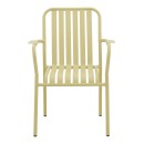 Πολυθρόνα Vista pakoworld στοιβαζόμενη αλουμίνιο σε μπεζ απόχρωση 62x60x84εκ