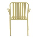 Πολυθρόνα Vista pakoworld στοιβαζόμενη αλουμίνιο σε μπεζ απόχρωση 62x60x84εκ