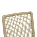 Πολυθρόνα Weave pakoworld στοιβαζόμενη αλουμίνιο σε ανθρακί -pe σχοινί σε φυσική απόχρωση 57x63x86εκ