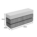 Συρταριέρα Sonlen pakoworld mdf σε καρυδί-μπεζ απόχρωση 120x40x72εκ