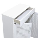 Παπουτσοθήκη-ντουλάπι SANTE pakoworld 20 ζεύγων σε λευκή απόχρωση 80x37x123εκ