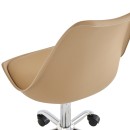 Καρέκλα γραφείου εργασίας Gaston II pakoworld pp-pu cappuccino 48x57x77-90εκ