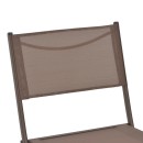 Καρέκλα Jeve pakoworld πτυσσόμενη ανθρακί μέταλλο και σαμπανιζέ textilene 46x51x81εκ | Συσκευασία 4 τμχ