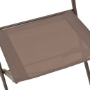 Καρέκλα Jeve pakoworld πτυσσόμενη ανθρακί μέταλλο και σαμπανιζέ textilene 46x51x81εκ | Συσκευασία 4 τμχ