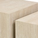 Βοηθητικά τραπέζια Coffina pakoworld σετ 2τεμ mdf σε όψη τραβερτίνας