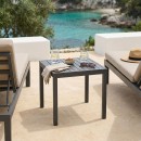 Τραπεζάκι παραλίας Kliton pakoworld αλουμίνιο σε ανθρακί απόχρωση 45x45x41εκ