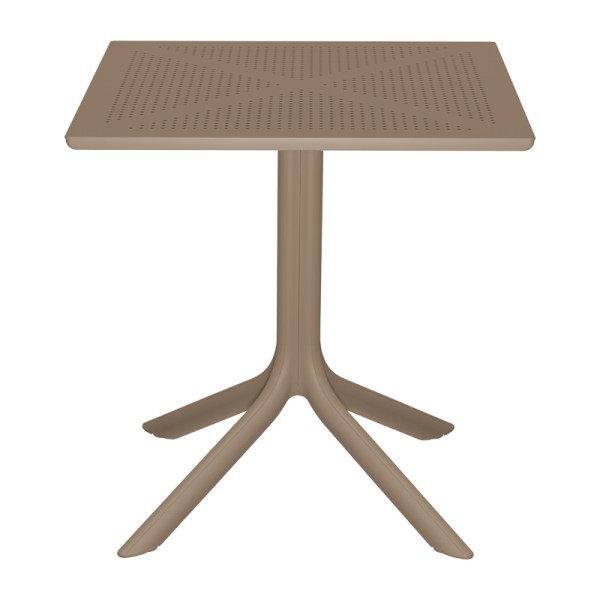 Τραπέζι Groovy pakoworld pp διατρητο cappuccino 60x60x76εκ