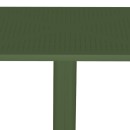 Τραπέζι Groovy pakoworld pp διατρητο σκούρο πράσινο 60x60x76εκ