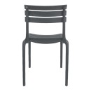 Καρέκλα Almea pakoworld στοιβαζόμενη pp ανθρακί 42.5x55.5x82εκ