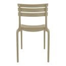 Καρέκλα Almea pakoworld στοιβαζόμενη pp cappuccino 42.5x55.5x82εκ