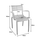 Πολυθρόνα Almea pakoworld στοιβαζόμενη pp λαδί 58x56x82εκ