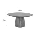 Τραπέζι σαλονιού Tully pakoworld μασίφ ξύλο ακακίας σε καρυδί απόχρωση Φ80x40εκ