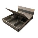 Κρεβάτι Daizy pakoworld μονό με αποθηκευτικό χώρο ανοιχτό καρυδί-γκρι 120x200εκ