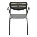 Πολυθρόνα Deraby pakoworld στοιβαζόμενη μαύρο μέταλλο 56x45.5x83εκ