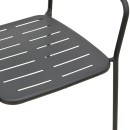 Πολυθρόνα Deraby pakoworld στοιβαζόμενη μαύρο μέταλλο 56x45.5x83εκ