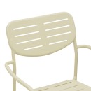 Πολυθρόνα Deraby pakoworld στοιβαζόμενη κρεμ μέταλλο 56x45.5x83εκ