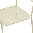 Πολυθρόνα Deraby pakoworld στοιβαζόμενη κρεμ μέταλλο 56x45.5x83εκ