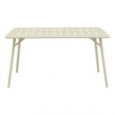 Τραπέζι Moraja pakoworld κρεμ μέταλλο 140x80x72εκ