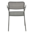 Πολυθρόνα Federal pakoworld στοιβαζόμενη μαύρο μέταλλο 57x58x81.5εκ