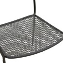 Πολυθρόνα Federal pakoworld στοιβαζόμενη μαύρο μέταλλο 57x58x81.5εκ