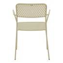 Πολυθρόνα Federal pakoworld στοιβαζόμενη κρεμ μέταλλο 57x58x81.5εκ