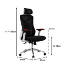 Καρέκλα γραφείου διευθυντή Andrew pakoworld mesh μαύρο