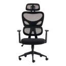 Καρέκλα γραφείου διευθυντή Cadrey pakoworld mesh μαύρο 67x64x120-128εκ