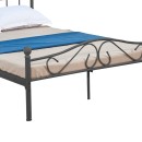 Κρεβάτι Yorick pakoworld μαύρο μεταλλικό 150x200εκ