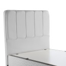 Κρεβάτι μονό Lunda pakoworld με αποθηκευτικό χώρο ανθρακί βελούδο 90x200εκ