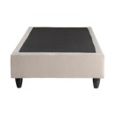 Κρεβάτι Υπόστρωμα μονό Pakda pakoworld κρεμ βελούδο 90x200εκ