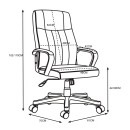 Καρέκλα γραφείου διευθυντή Roby pakoworld με pu χρώμα μαύρο