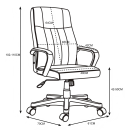 Καρέκλα γραφείου διευθυντή Roby pakoworld με pu χρώμα μαύρο