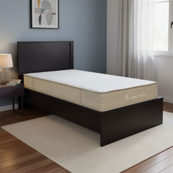 Κρεβάτι με στρώμα Athos-Nemesis pakoworld wenge 90x190εκ