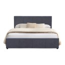 Κρεβάτι Dellia pakoworld με αποθηκευτικό χώρο ύφασμα ανθρακί 150x200εκ