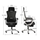 Καρέκλα γραφείου διευθυντή με υποπόδιο Meton pakoworld mesh χρώμα μαύρο 48x60x118-128εκ