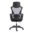Καρέκλα γραφείου διευθυντή με υποπόδιο Meton pakoworld mesh χρώμα μαύρο 48x60x118-128εκ