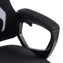 Καρέκλα γραφείου διευθυντή με υποπόδιο Meton pakoworld mesh χρώμα μαύρο 48x60x118-128εκ