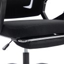 Καρέκλα γραφείου διευθυντή με υποπόδιο Meton pakoworld mesh χρώμα μαύρο 48x60x118-128εκ