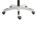 Καρέκλα γραφείου διευθυντή με υποπόδιο Meton pakoworld λευκό - mesh γκρι 48x60x118-128εκ