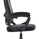 Καρέκλα γραφείου διευθυντή Exeter pakoworld mesh χρώμα μαύρο 50x58x119-129εκ