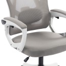 Καρέκλα γραφείου διευθυντή Exeter pakoworld λευκή - mesh γκρι 50x58x119-129εκ