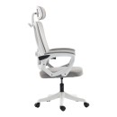 Καρέκλα γραφείου διευθυντή Exeter pakoworld λευκή - mesh γκρι 50x58x119-129εκ