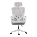 Καρέκλα γραφείου διευθυντή Exeter pakoworld λευκή - mesh γκρι 50x58x119-129εκ