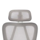 Καρέκλα γραφείου διευθυντή Exeter pakoworld λευκή - mesh γκρι 50x58x119-129εκ