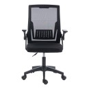 Καρέκλα γραφείου εργασίας Penza pakoworld mesh χρώμα μαύρο 48x58x92-102εκ